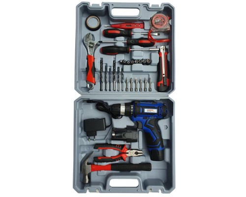 Шуруповерт аккумуляторный Витязь ДА-12-2 ЛН (с набором инструмента)